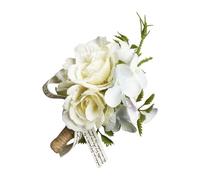 Generisch Boutonniere - 7cm Silk Wedding Boutonniere Artificial Corsage | Perfect for Elegant Ceremonies, Reception Looks and Parties