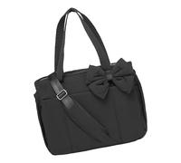Generisch Bow Shoulder Bag, Soft Bows Tote Bags for Women - Adjustable Strap Elegant Handbag Clutch for Travel Teenager Girls School Office Work Party Formal Evening, black, Siehe Beschreibung