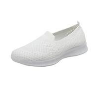 Generisch Bowknot Flat Bottom Casual Mesh Shoes Breathable Wedges Women's Casual Shoes Non-Slip Shoes Women Waterproof, White, 8.5 UK