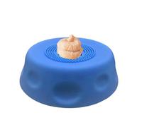 Generisch Bowl - Licking Mat | Slow Feeder Dog Bowl with Rolling Ball - Enrichment Mat for Dogs Cats Slow Eating Mental Stimulation Interactive Puzzle Feeder Blue Pack of 1