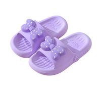 Generisch Boys 35 Toddlers Kids Soft PVC Indoor Outdoor Casual Comfortable Summer Spring Mules with Bow Slippers Kids 38, purple, 10.5 UK Child