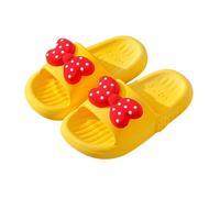 Generisch Boys 35 Toddlers Kids Soft PVC Indoor Outdoor Casual Comfortable Summer Spring Mules with Bow Slippers Kids 38, yellow, 9/10 UK Child