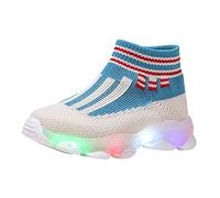Generisch Boys Girls Mesh Trainers Shine Blinky Indoor Shoes Children's Walking Shoes for Sports Shoes Children's Shoes Breathable Running Shoes Non-Slip Trainers, blue, 10.5 UK Child