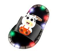 Generisch Boys Slippers 38 Hot LED Luminous Slippers Latest Sandals Designs for PVC Jelly Sandals Cuddly Socks Women, black, 9 UK
