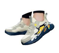 Generisch Boys Sneakers for Kids, Lightweight Breathable Running Shoes, Non-Slip Casual Sports Shoes for Toddlers to Big Boys from 3 to 14 Years, beige, 2.5 UK