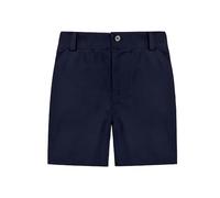 Generisch Boys Sports College Shorts Stretch School Wear Kids Flat Front Chino Twill Casual Shorts with Pockets Cargo Shorts Boys 128, navy, 3-4 Years