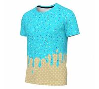 Generisch Boys' T-Shirt with Fun Ice Cream Print - Summer Children's Shirt with Sugar Sprinkles Playful Top for Everyday and Leisure
