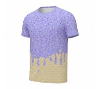Generisch Boys' T-Shirt with Fun Ice Cream Print - Summer Children's Shirt with Sugar Sprinkles Playful Top for Everyday and Leisure