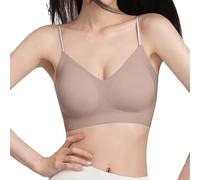 Generisch Bra Inserts Push Up Bra Non-Wired Comfortable Breathable Smooth Bra in Large Sizes Casual