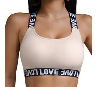 Generisch Bra without underwire, large sizes, women's bra with underwire, elastic straps on the back, comfortable hold, seamless, soft, wireless, perfect for everyday casual wear
