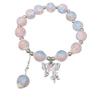 Generisch Bracelet Beads Letters Elegant And Sweet Cherry Butterfly Bracelet For Ladies In Peach Chain Bracelet Men 585, one size, ABS, No Gemstone