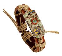 Generisch Bracelet Bracelet Bracelets And Hemp Rings Peace Sign Leather Bracelet Ironing Style Elastic Bracelet For And Rings, one size, cortex