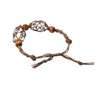 Generisch Bracelet Crystal Stone Holder, Empty Stone Holder - Bracelet Pendant Holder Replacement Cage, Networked Holding Crystal Quartz Stone Making Accessories for DIY Bohemian Jewellery Bracelet