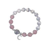 Generisch Bracelet Mm Bijoux For Women Design With A Vibe For A Friend Student Or Yourself! Blue 8 Mum Stainless Steel Jewelry, one size, Artificial Crystal