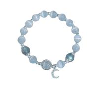 Generisch Bracelet Mm Bijoux For Women Design With A Vibe For A Friend Student Or Yourself! Blue 8 Mum Stainless Steel Jewelry, one size, Artificial Crystal