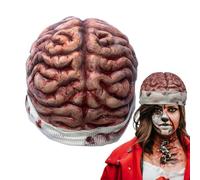Generisch Brain Hat Funny 3D Beanie Costume Horror Skull Brain Headwear Accessory Novelty Party Photo Prop For Halloween Festival Birthday Stage Performance Adults Women
