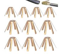 Generisch Brass Golf Shaft Adapter Shims, Pack of 10 Adjustable Brass Accessories - Six Legs Shim for Golf Shafts, for Men Women Workshop Course Training Practice