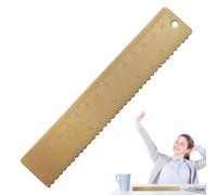 Generisch Brass Measuring Ruler - 15 cm Large Golden Measuring Tool with Two Units of Measure | Gold Measuring Tool, Thick, Copper Ruler, Small Bookmark Ruler for Painting,