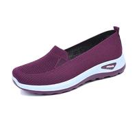Generisch Breathable Mesh Clogs Low Summer Slip On Shoes for Mothers, Dark purple, 4 UK