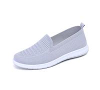 Generisch Breathable Mesh Clogs Low Summer Slip On Shoes for Mothers, gray, 7 UK