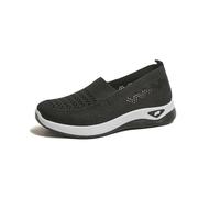 Generisch Breathable mesh slip-on shoes - lightweight, comfortable casual shoes with soft sole for everyday easy putting on, black, 4 UK