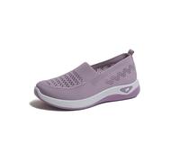 Generisch Breathable mesh slip-on shoes - lightweight, comfortable casual shoes with soft sole for everyday easy putting on, purple, 8 UK