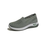 Generisch Breathable mesh slip-on shoes - lightweight, comfortable casual shoes with soft sole for everyday easy putting on, Green, 9 UK