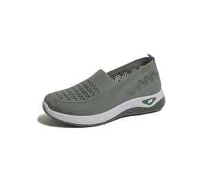 Generisch Breathable mesh slip-on shoes - lightweight, comfortable casual shoes with soft sole for everyday easy putting on, Green, 10 UK