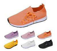 Generisch Breathable Sports Shoes, Comfortable Running Shoes, Slip-On Trainers, Women's Tennis Fitness Jogging Walking Shoes, Lightweight Leisure Mesh Shoes, Non-Slip Slip On Shoes, N A, 7 UK