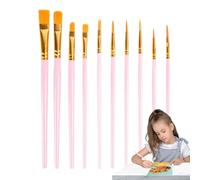Generisch Brush, Acrylic Watercolour Brush Set with 10 Pieces - Versatile and Flexible Brushes for Oil Painting, Acrylic Painting Other Art Projects
