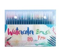 Generisch Brush Pens, Colouring Pen Set for Colouring, Coloured Ink Brush with Even Colour Flow for Artists School Beginners Journal Children Travel Painting Adults Drawing