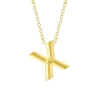 Generisch Bubble Letter Necklace Gold Initial Necklaces For Women Trendy Chunky Charm Pendant Jewellery Birthday Teen Her Mom Grandma Wife Sister Necklaces Girls, Zinc alloy, No gemstone