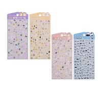 Generisch Bubble Stickers - 4-Piece Durable 3D Animal Stickers | Stickers for Scrapbook - For Children and Friends Indoor Outdoor Fridge Diary Home Car