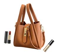 Generisch Bucket Handbag, Trendy Vintage Shopper Bag - Casual Equipment for Camping, Travel, Cycling, Walking, Park, Gym, Dating Commuting, Work, Outdoor, Offices, brown, Siehe Beschreibung