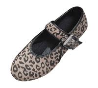 Generisch Buckle Flat Shoes Ballet Shoes New Flat with Round Head Flat Mouth, gray, 9 UK