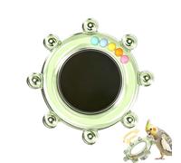 Generisch Budgies Mirror, Interactive Rotating Wheel Decoration - Budgies Mirror Toy - for Pets such as Cockatiels, Lovebirds, Canaries, Conures, Small to Medium Species