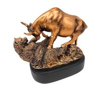 Generisch Bull and Bear Sculpture - Wall Street Stock Exchanges Bull Statue - Versatile Resin Table Decoration for Office and Living Room Decoration