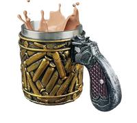 Generisch Bullet Beer Mug - 450 ml Stainless Steel Mug, Novelty Mug in Bullet Design, Drinks Container with Large Capacity, Insulated Metal Cup, Drink Accessories for the Home Cafe Club