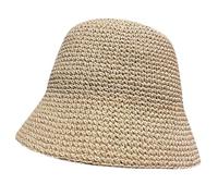 Generisch Bush Hat Women Sun Hat Handmade Straw Hat Wide Brim Packable Travel Summer Cap Beach UPF 50+ Small Kids Sun Hat, beige, One Size