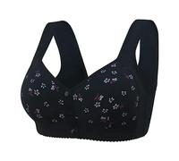 Generisch Bustier with Padded, Women's Lace Bra with Button Front, Shaping Cups, Adjustable Shoulder Strap, Large Underwired Bra Primark Shop Online, black, 30