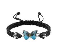 Generisch Butterfly Bracelets for Teen Girls, Adjustable Cord, Butterfly Bracelets for Women, Cute Butterfly Charm Bracelets England Bracelet, one size, Wire rope, No Gemstone
