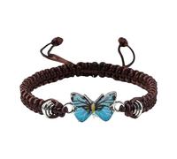 Generisch Butterfly Bracelets for Teen Girls, Adjustable Cord, Butterfly Bracelets for Women, Cute Butterfly Charm Bracelets England Bracelet, one size, Wire rope, No Gemstone