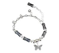 Generisch Butterfly Elephant Stone Pendant Bracelets Colourful Gradation Beaded Charm Bracelets For Women Girl Boho Summer Beach Jewellery Lucky Bracelet For Women, one size, Plastic, No Gemstone
