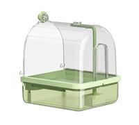 Generisch Cage Bath for Bird Aviary - PP Bathtub for Indoor Use, Perch, Shower Mode, Automatic Water Supply for the Bath Station | Small Birds, Finches, Canaries, Nymphs