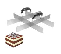 Generisch Cake Cutter - Cake Divider | Stainless Steel Cake Cutter Divider Tray with Handle for Even Slices & Pastries, Baking Accessories for Kitchen & Household