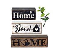 Generisch Cake Stand Decoration with Wooden Block Sign and Step Tray Rustic Table for Kitchen Living Room Catering