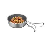 Generisch Camping Frying Pan - Titanium with a Foldable Handle, Lightweight Outdoor | Titanium for Camping, Hiking, Travel, Hunting, Road Trip, Compact Cooking Pan for Home, Kitchen, Adventure