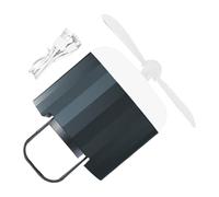 Generisch Camping Light with Fan, Outdoor Fan with Light, Portable Camping, Rechargeable with LED Light for Ceiling - Cooling the Lantern with Hook for