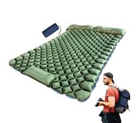Generisch Camping Mattress for 2 People, Camping Air Mattress, Hiking Air Mattress with Cushion, Integrated Foot Pump, Lightweight Mattress for Camping, Hiking, Backpacking