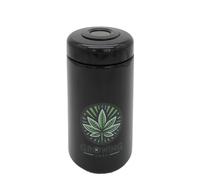 Generisch Cannabis Hardening Glass Humidor with Hygrometer 500 ml, Purple Glass, Ideal for Long-term Storage